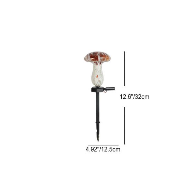 Contemporary Creative Colorful Mushroom Glass Shape LED Solar Waterproof Lawn Insert Light For Garden - Image 4