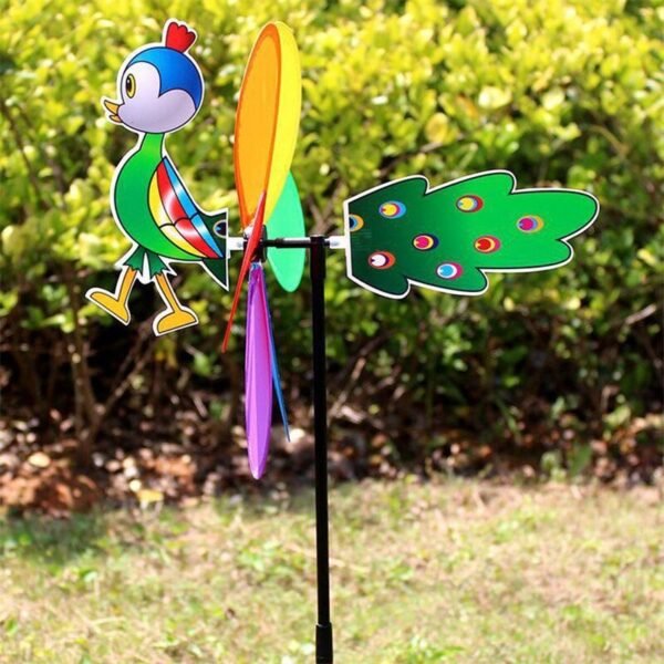 Cartoon 3D Large Animal Bee Six Colors Three-dimensional Windmill Wind Spinner Whirligig Yard Garden Decor - Image 3
