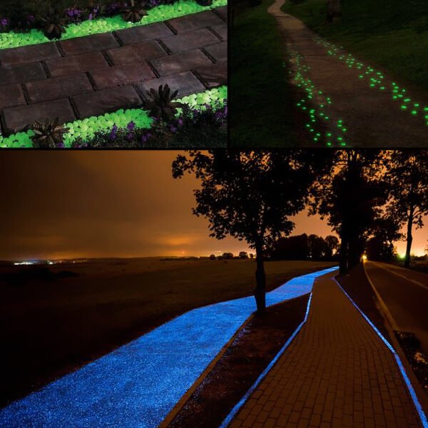 Glowing Garden Pebbles 50pcs Luminous Decorative Stones For Path Patio Yard - Image 2