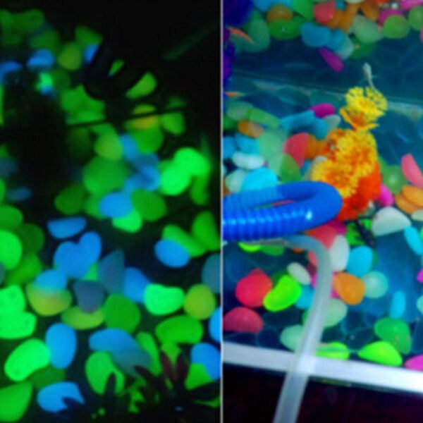 Glowing Garden Pebbles 50pcs Luminous Decorative Stones For Path Patio Yard - Image 3