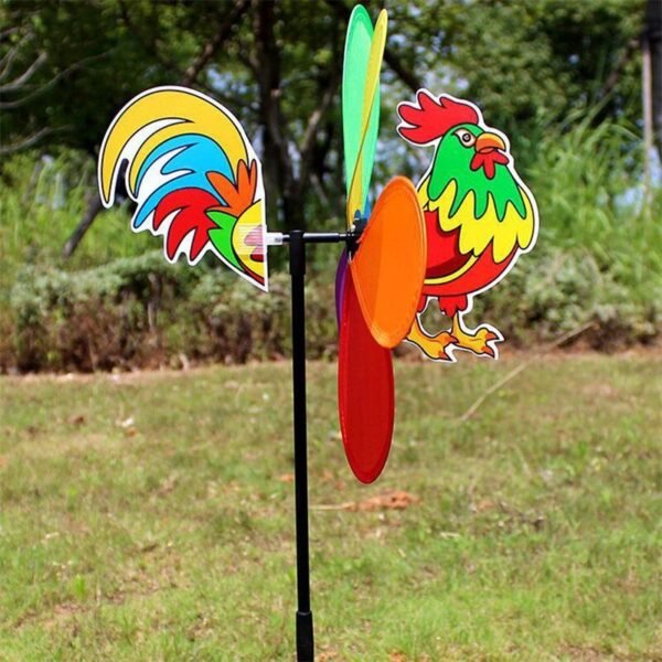 Cartoon 3D Large Animal Bee Six Colors Three-dimensional Windmill Wind Spinner Whirligig Yard Garden Decor - Image 4