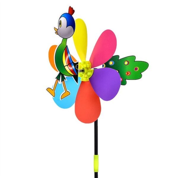 Cartoon 3D Large Animal Bee Six Colors Three-dimensional Windmill Wind Spinner Whirligig Yard Garden Decor - Image 5